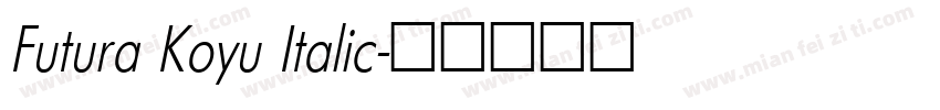 Futura Koyu Italic字体转换